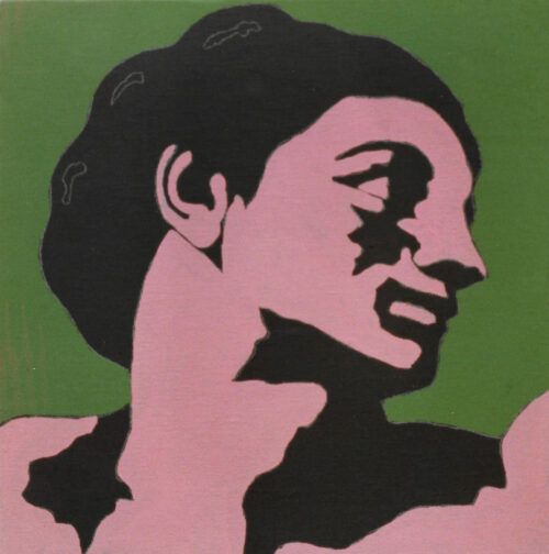 1976<br>tempera, matita, proiezione fotografica su tela<br>cm 35x35