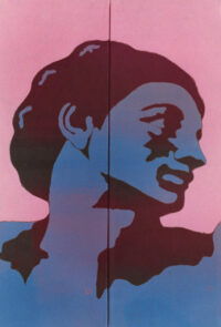 1976<br>tempera, matita, proiezione fotografica su tela<br>cm 60x40