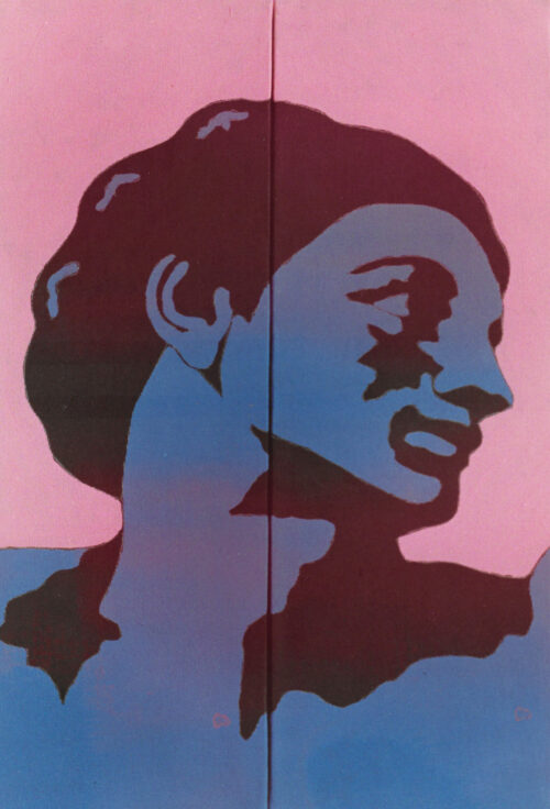 1976<br>tempera, matita, proiezione fotografica su tela<br>cm 60x40