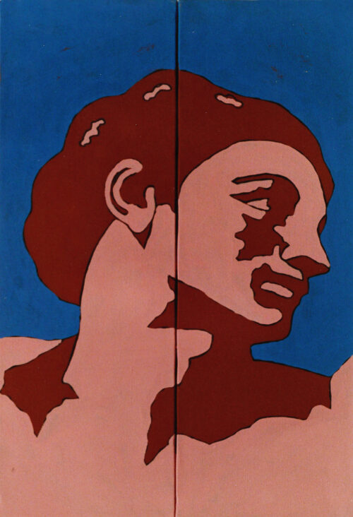 1976<br>tempera, pennarello, proiezione fotografica su tela<br>cm 60x40