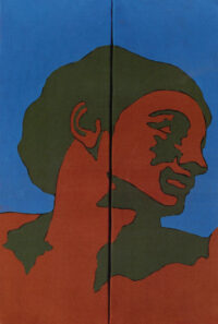 1976<br>tempera, pennarello, proiezione fotografica su tela<br>cm 60x40