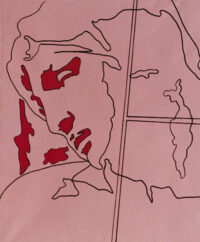 1976<br>tempera, pennarello, proiezione fotografica su tela<br>cm 55x45