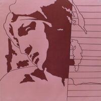 1976<br>tempera, pennarello, proiezione fotografica su tela<br>cm 55x55