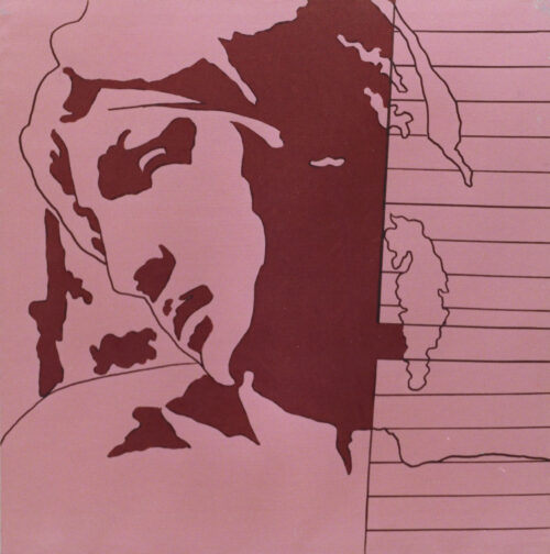 1976<br>tempera, pennarello, proiezione fotografica su tela<br>cm 55x55