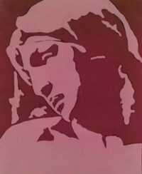 1976<br>tempera, pennarello, proiezione fotografica su tela<br>cm 50x40