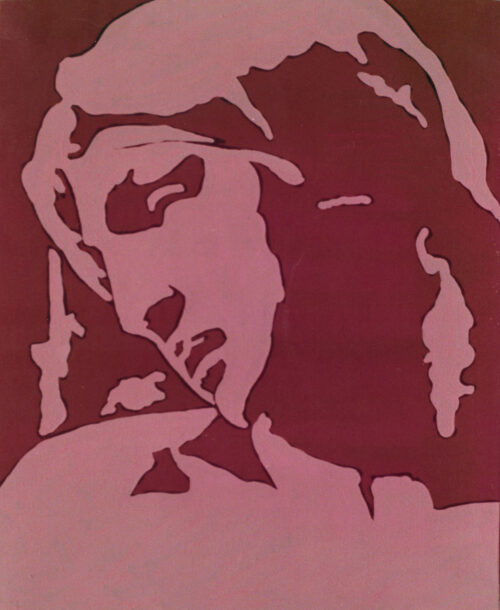 1976<br>tempera, pennarello, proiezione fotografica su tela<br>cm 50x40