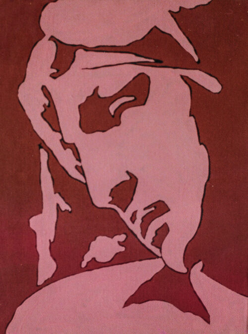 1976<br>tempera, pennarello, proiezione fotografica su tela<br>cm 40x30