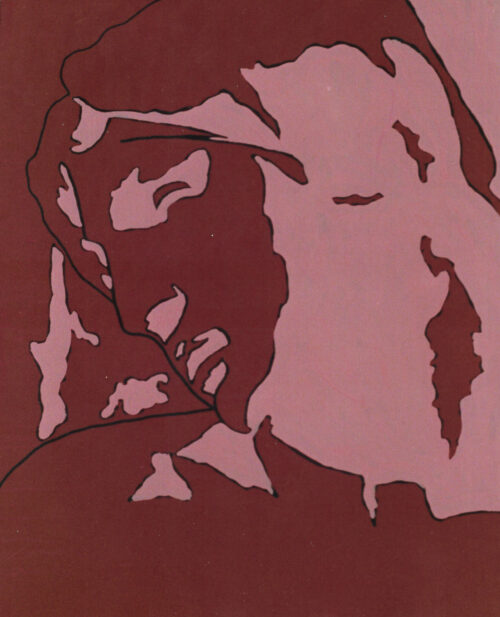 1976<br>tempera, pennarello, proiezione fotografica su tela<br>cm 50x40