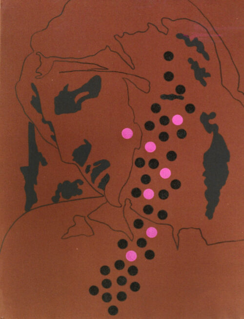 1976<br>tempera, pennarello, proiezione fotografica su tela<br>cm 80x60