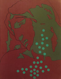 1976<br>tempera, pennarello, proiezione fotografica su tela<br>cm 80x60