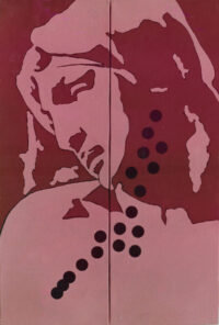 1976<br>tempera, matita, proiezione fotografica su tela<br>cm 60x40