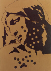 1976<br>tempera, pennarello, proiezione fotografica su tela<br>cm 70x50