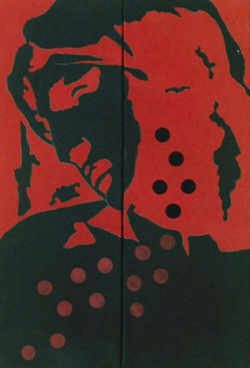 1976<br>tempera, matita, proiezione fotografica su tela<br>cm 60x40