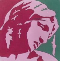 1976<br>tempera, pennarello, proiezione fotografica su tela<br>cm 55x55