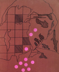 1976<br>tempera, pennarello, proiezione fotografica su tela<br>cm 50x40