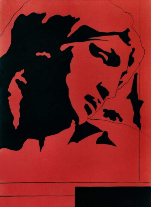 1976<br>tempera, pennarello, proiezione fotografica su tela<br>cm 60x40