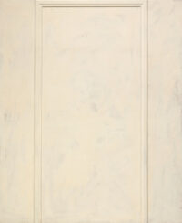 1977 (1963) <br>' Porta '<br>smalto industriale, cornice di legno modanata su tavola<br>cm 160x130x2,5