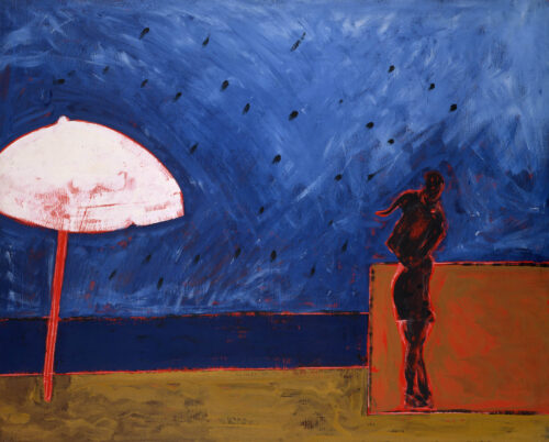 1977<br>pittura industriale, tempera, matita su tela<br>cm 80x100