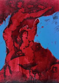 1978<br>pittura industriale, smalto alla anilina, matita, fotografia emulsionata su tela<br>cm 70x50