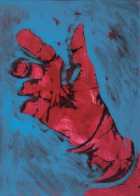 1978<br>pittura industriale, smalto alla anilina, fotografia emulsionata su tela<br>cm 70x50