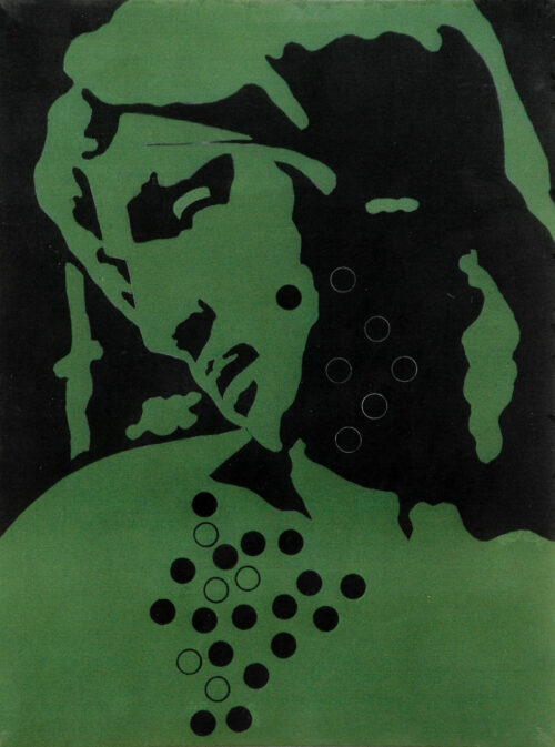 1978<br>tempera, matita, proiezione fotografica su tela<br>cm 80x60