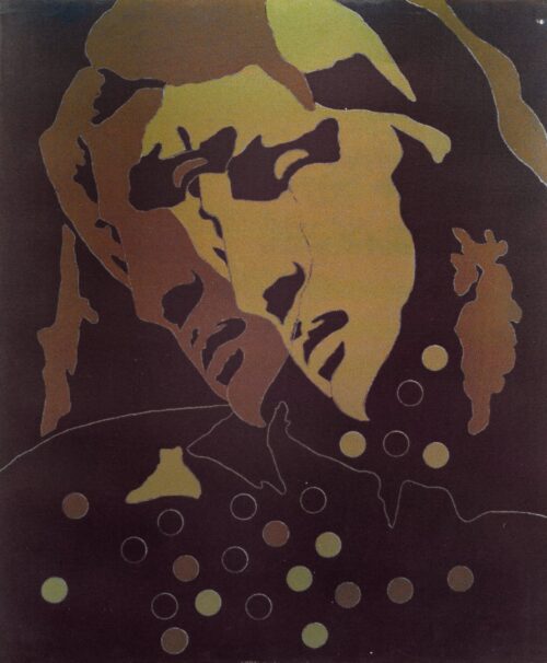 1978<br>tempera, matita, proiezione fotografica su tela<br>cm 65x55