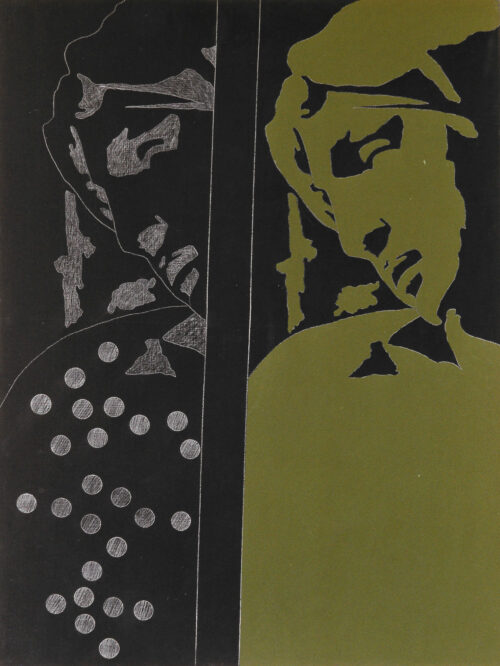 1978<br>tempera, matita, proiezione fotografica su tela<br>cm 80x60