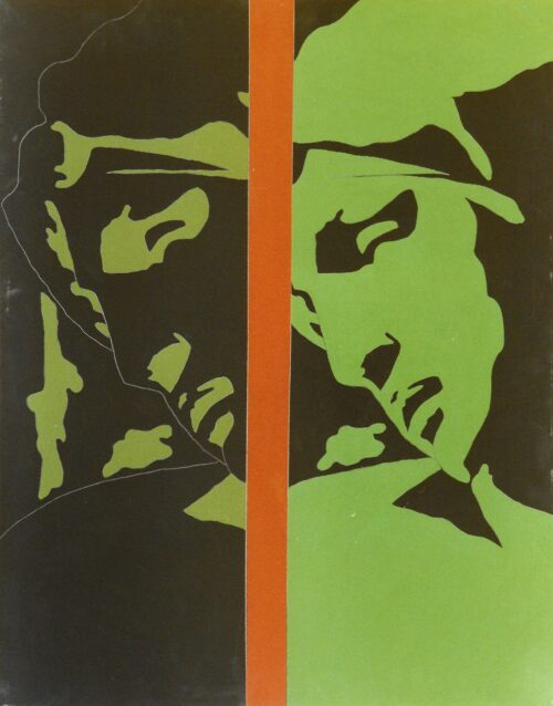 1978<br>tempera, matita, proiezione fotografica su tela<br>cm 90x70