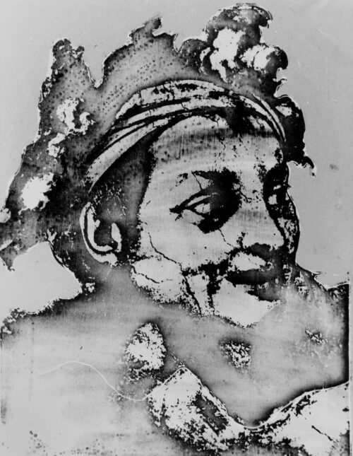 1978<br>pittura industriale, smalto alla anilina, fotografia emulsionata su tela<br>cm 70x55