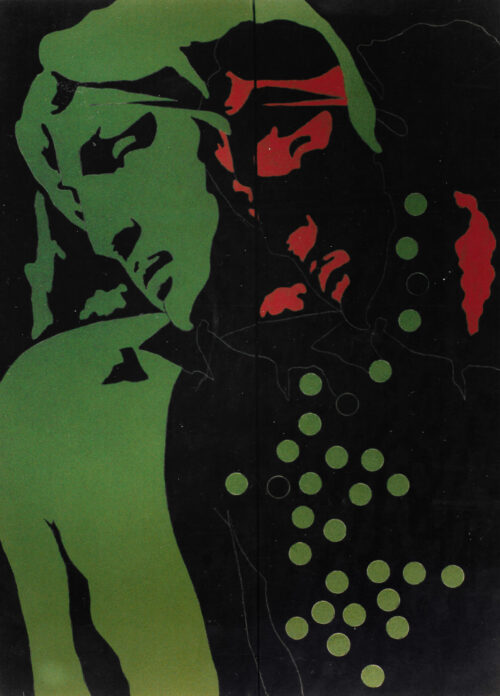 1978<br>tempera, matita, proiezione fotografica su tela<br>cm 90x70