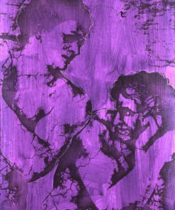 1978<br>Da Michelangelo<br>smalto alla anilina, fotografia emulsionata su tela<br>cm 100x70