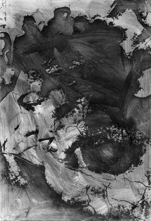 1978<br>pittura industriale, smalto alla anilina, fotografia emulsionata su tela<br>cm 100x70