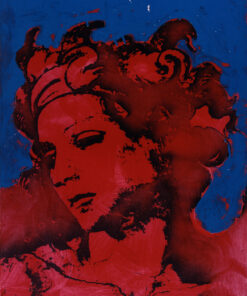 1978<br>pittura industriale, smalto alla anilina, fotografia emulsionata su tela<br>cm 70x50