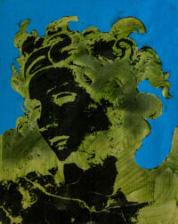 1978<br>pittura industriale, smalto alla anilina, negativo fotografico emulsionato su tela<br>cm 70x55