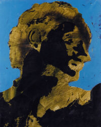 1978<br>pittura industriale, smalto alla anilina, negativo fotografico emulsionato su tela<br>cm 70x55