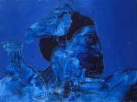 1978<br>Dalla creazione dell'uomo<br>pittura industriale, smalto alla anilina, fotografia emulsionata su tela<br>cm 80x100