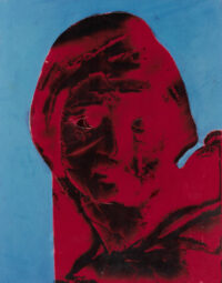 1978<br>pittura industriale, smalto alla anilina, fotografia emulsionata su tela<br>cm 70x50