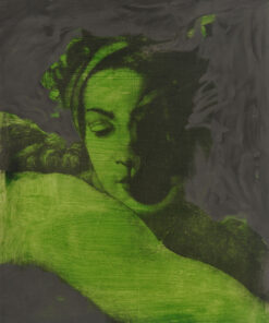 1978<br>tempera, smalto alla anilina, fotografia emulsionata su tela<br>cm 70x50