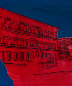 1978<br>Piazza d'Italia<br>pittura industriale, smalto alla anilina, fotografia emulsionata su tela<br>cm 50x70