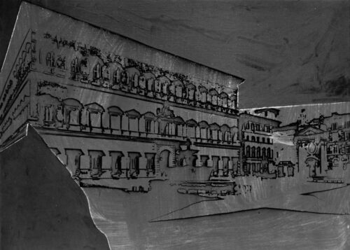 1978<br>pittura industriale, smalto alla anilina, fotografia emulsionata su tela<br>cm 50x70