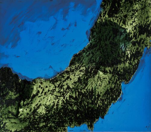 1978<br>pittura industriale, smalto alla anilina, negativo fotografico emulsionato su tela <br>cm 50x60