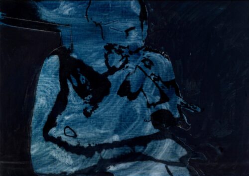 1978<br>Camera oscura<br>pittura industriale, smalto alla anilina, negativo fotografico emulsionato su tela<br>cm 45x50