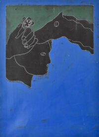 1978<br>(dedicato ad Alice Stori)<br>pittura industriale e matita su tela<br>cm 70x50