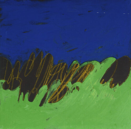 1978<br>Mal au coeur<br>pittura industriale, tempera e pastello a cera su tela<br>cm 50x50