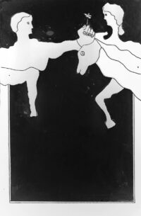 1978<br>Ettore e Andromaca<br>pittura industriale e pennarello su tela<br>cm 120x80