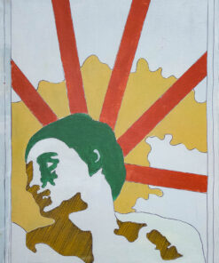 1978 (1968)<br>pittura industriale, tempera, pennarello su tela <br>cm 80x60