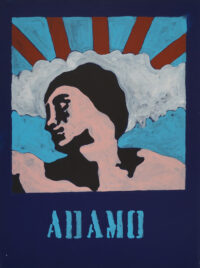 1978 <br>pittura industriale, tempera, pennarello su tela <br>cm 80x60