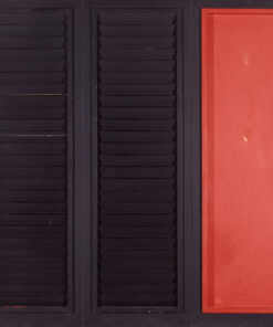 1978<br>' Persiana '63 '<br>pittura industriale, ante di persiana, telaio in legno su tavola<br>cm 120x100