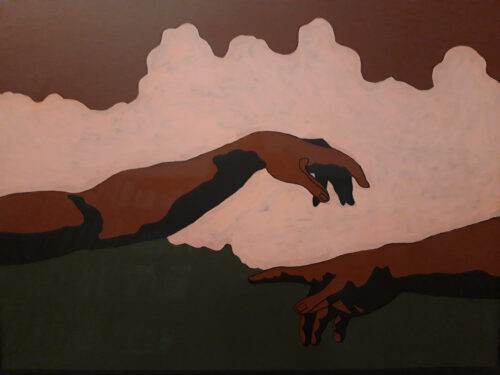 1978<br>tempera, pennarello, proiezione fotografica su tela<br>cm 50x70