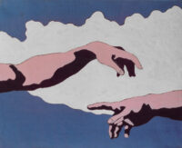 1978<br>tempera, matita, proiezione fotografica su tela<br>cm 40x50